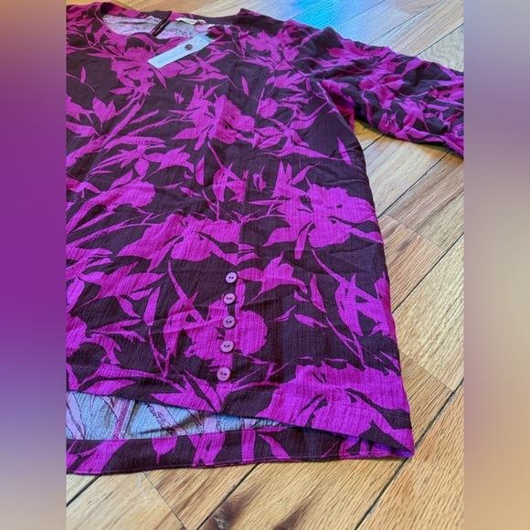 Soft Surroundings Women’s Oceo Gauze Tunic Top Tropical Fuchsia Pink Size 3X NWT - Picture 8 of 16